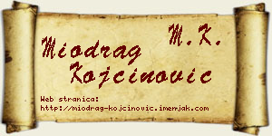 Miodrag Kojčinović vizit kartica
